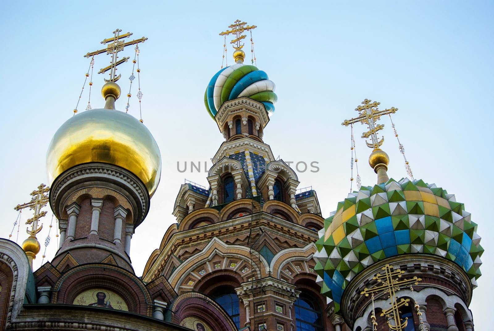 Details of the Our Saviour on Spilled Blood cathedral in Saint-Petersburg, Russia