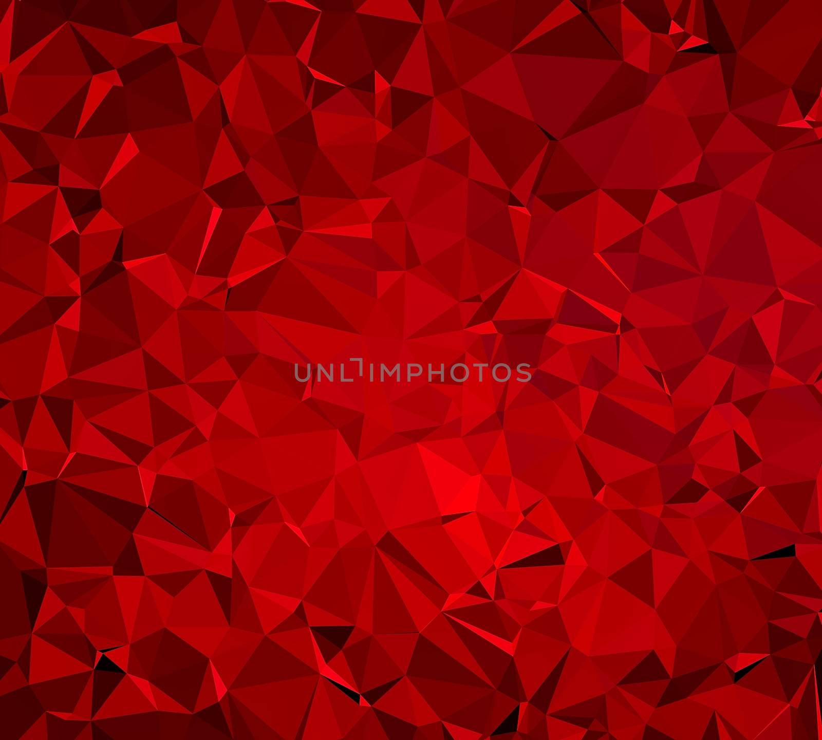 Abstract 3d dark red polygonal and low poly background. Background with dark red triangles.