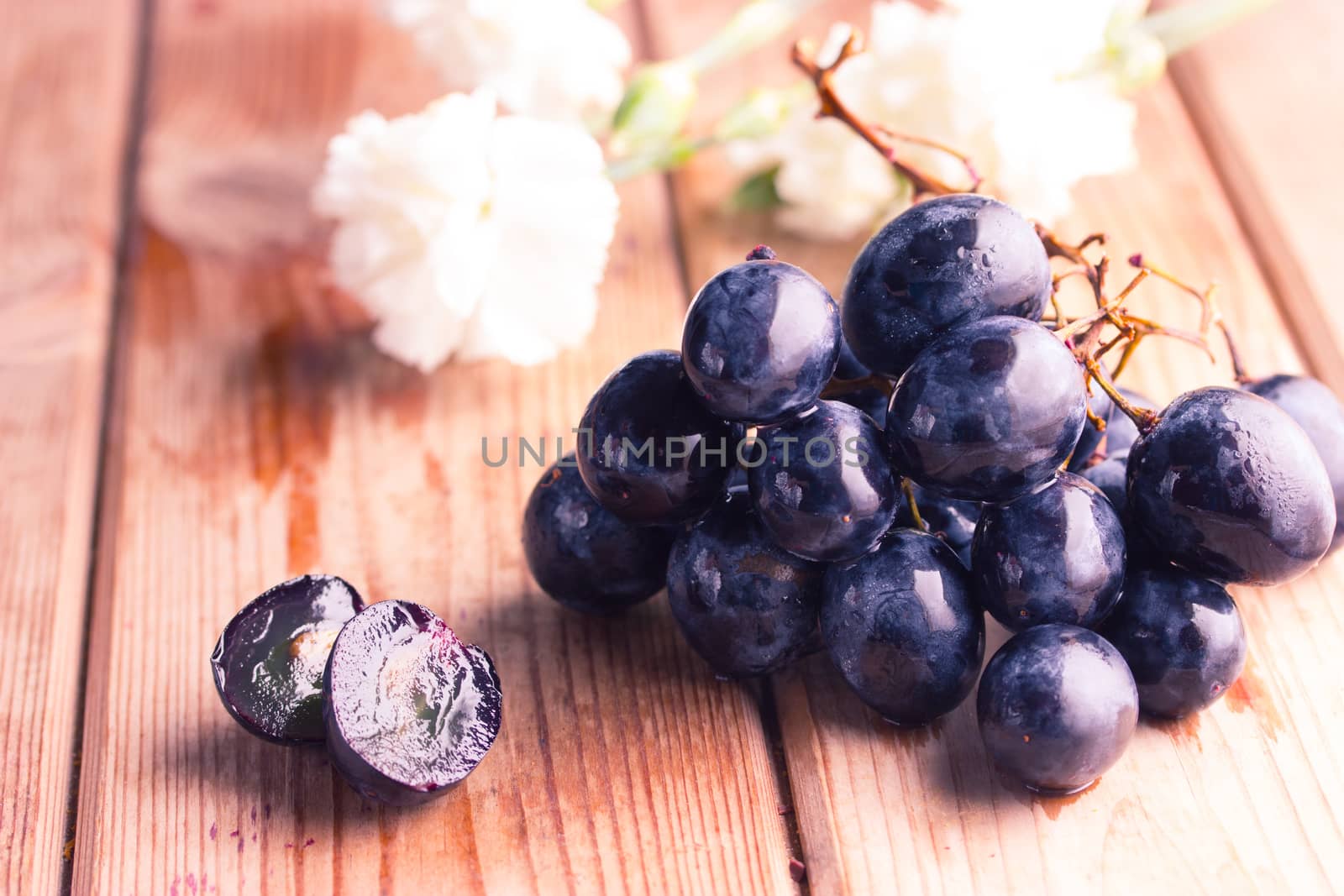 red grape and white flowers by liwei12