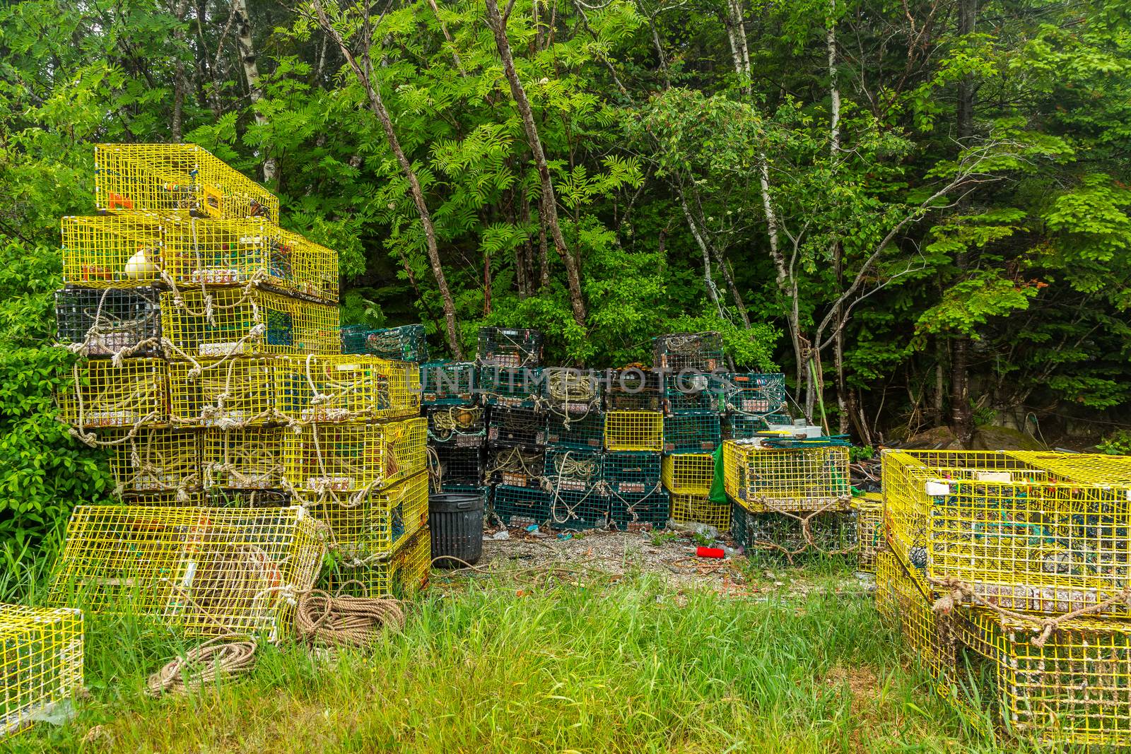 Lobster Traps await their next trip under the sea on the Schoodic Peninsula.
