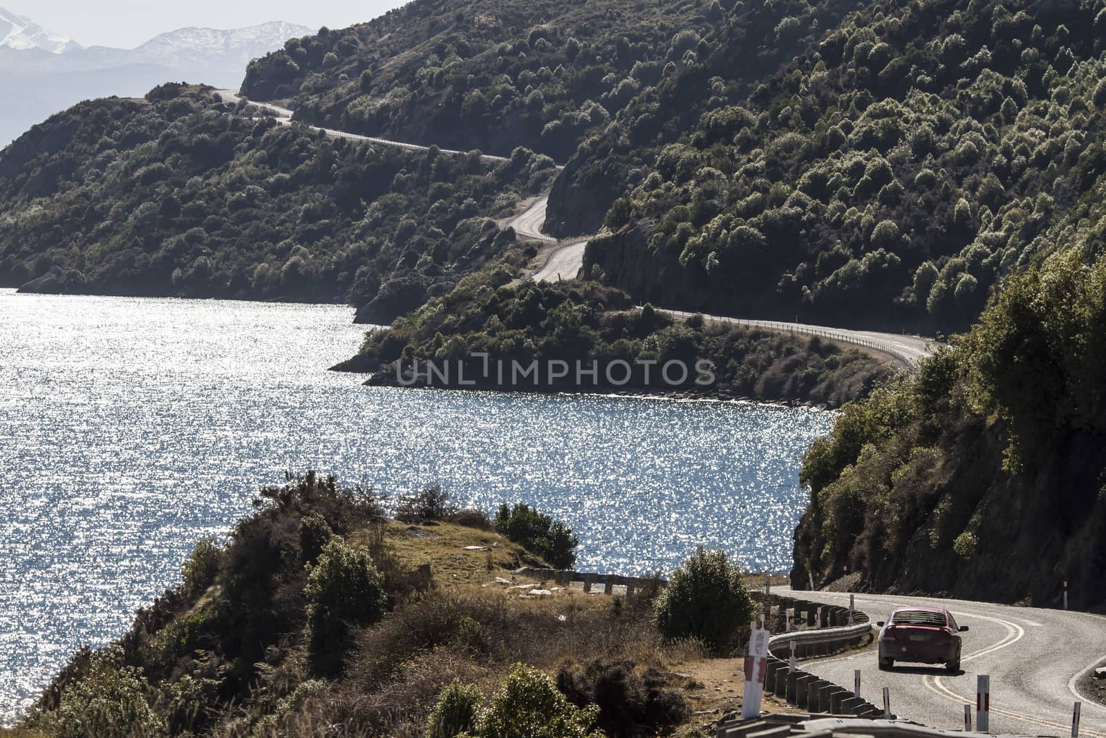 The road in the mountains. New Zealand