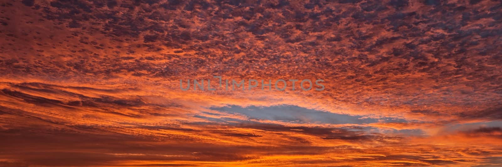 Beautiful red cloudy formation at sunset