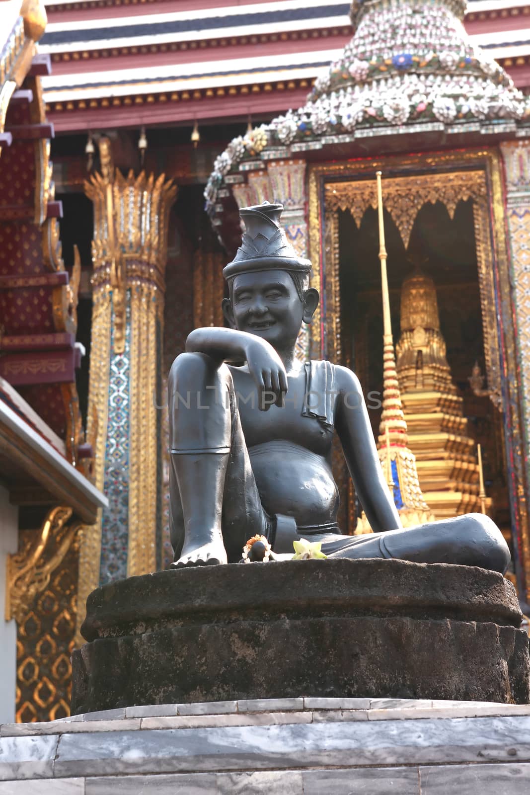 Temple of the Emerald Buddha, Royal Palace in Bangkok, Thailand. Full official name Wat Phra Si Rattana Satsadaram