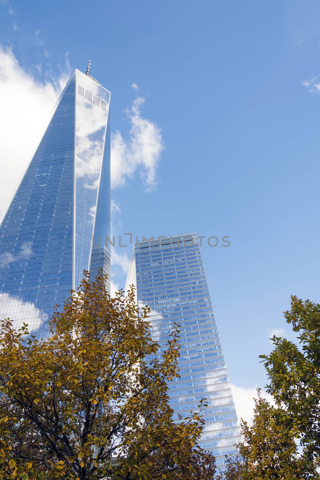 Freedom Tower 1 WTC in Manhattan. One World Trade Center is the tallest building in the Western Hemisphere and the third-tallest building in the world.