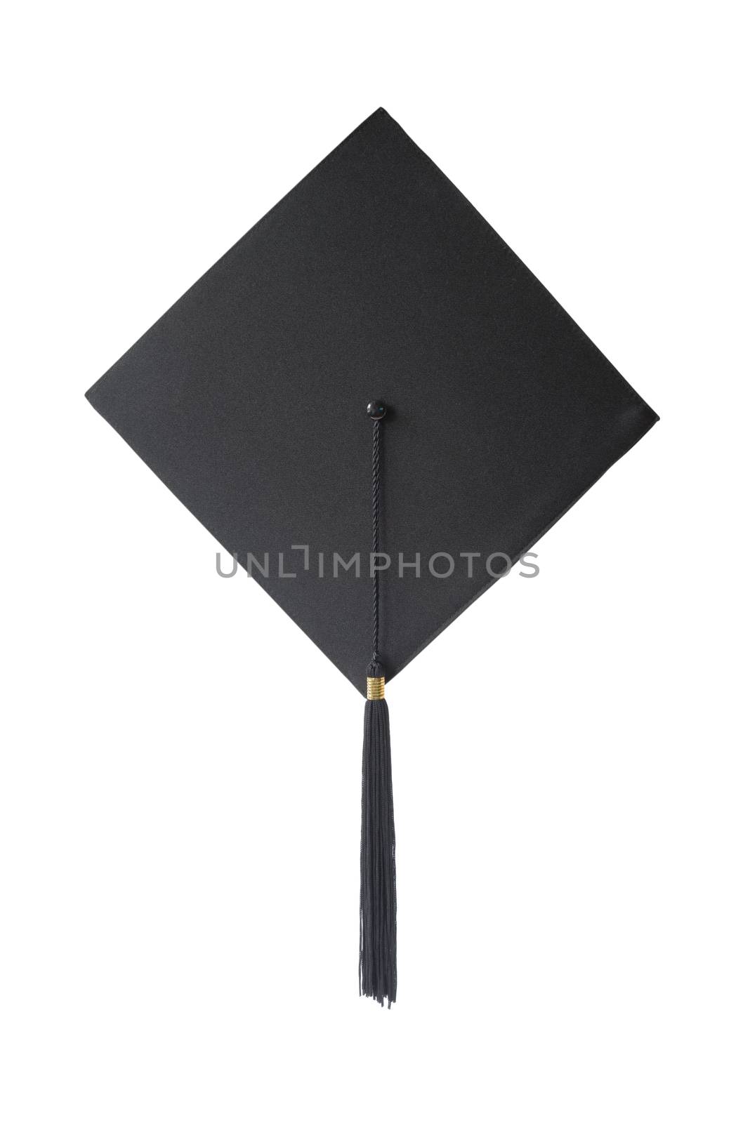 Graduation hat on white background by Epitavi