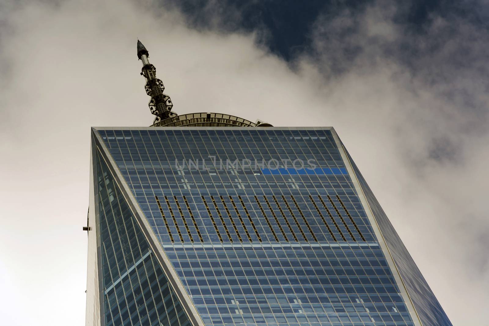 Freedom Tower 1 WTC in Manhattan. One World Trade Center is the tallest building in the Western Hemisphere and the third-tallest building in the world.