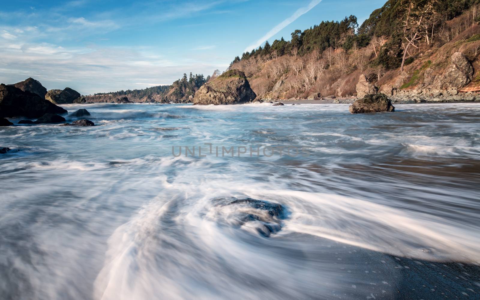 Beautiful Beach with Ocean Waves by backyard_photography