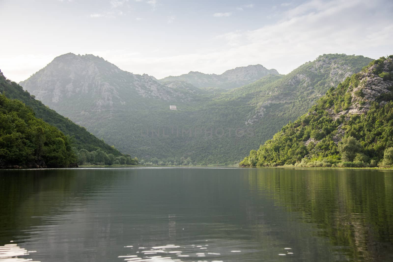 Quiet waters of Lake Skadar in Montenegro by vlaru