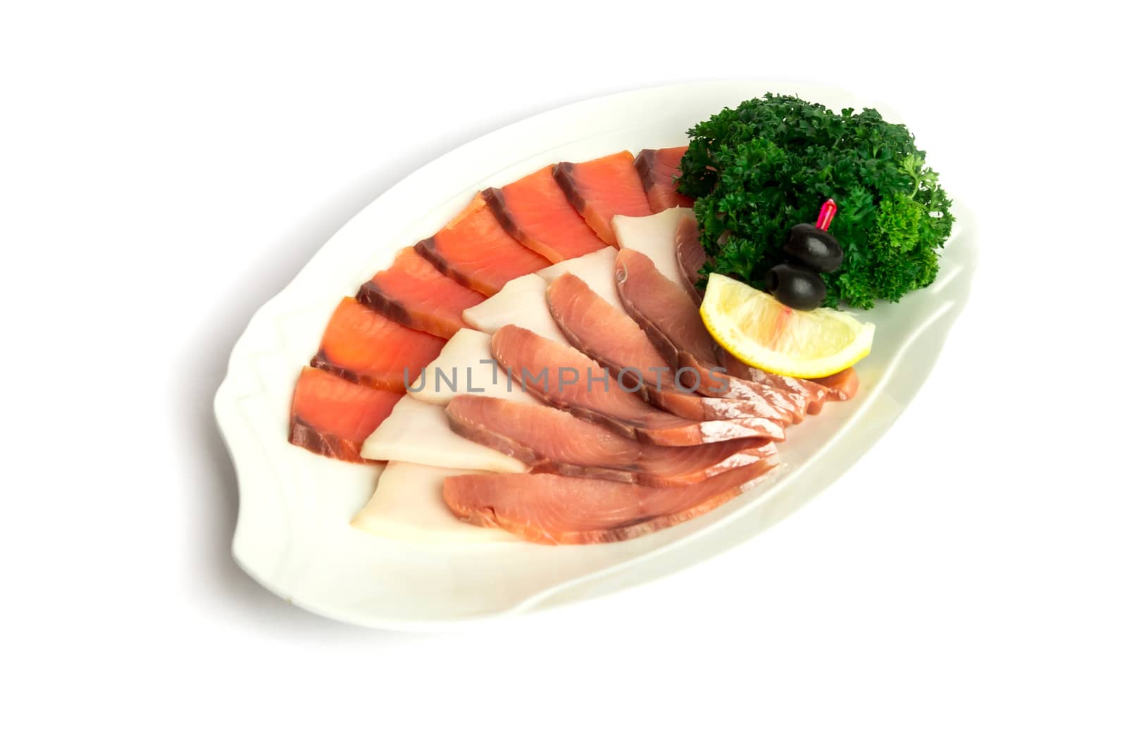 A plate of fish assorted