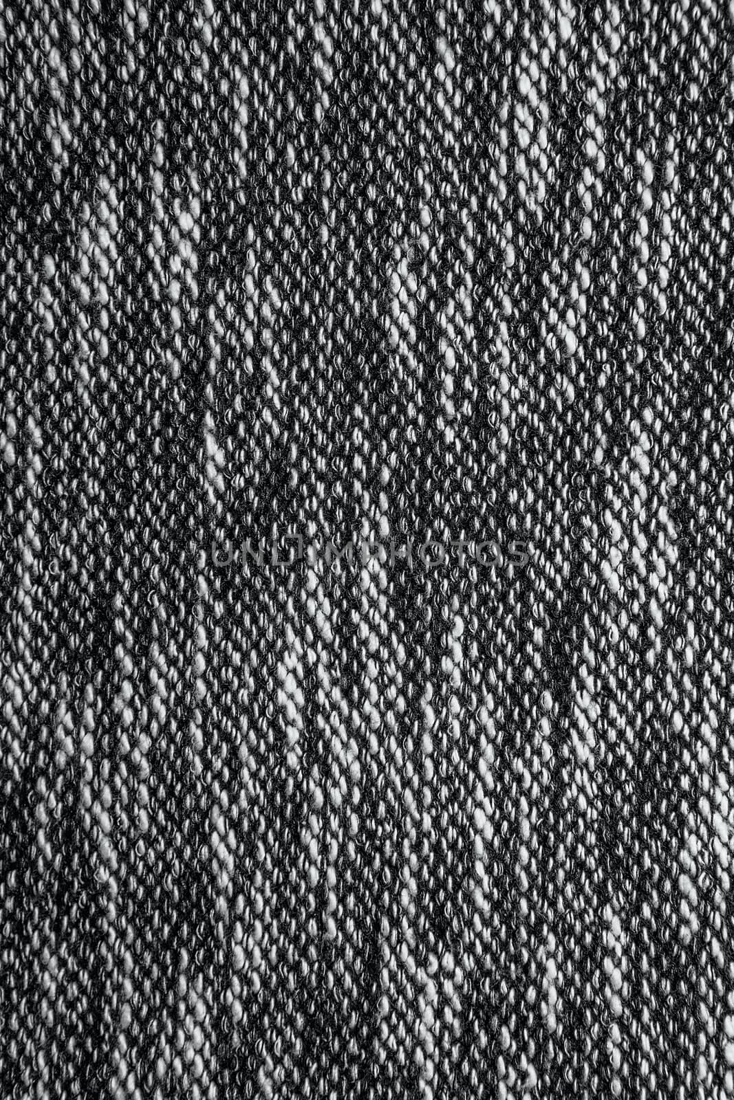 Grey tweed like texture, gray wool pattern, textured salt and pepper style black and white melange upholstery. Fabric background copy space