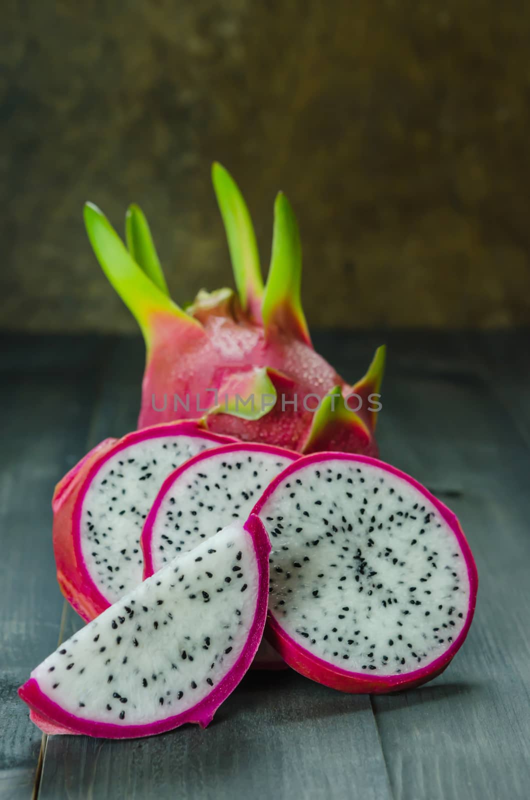 Fresh dragon fruit  by rakratchada