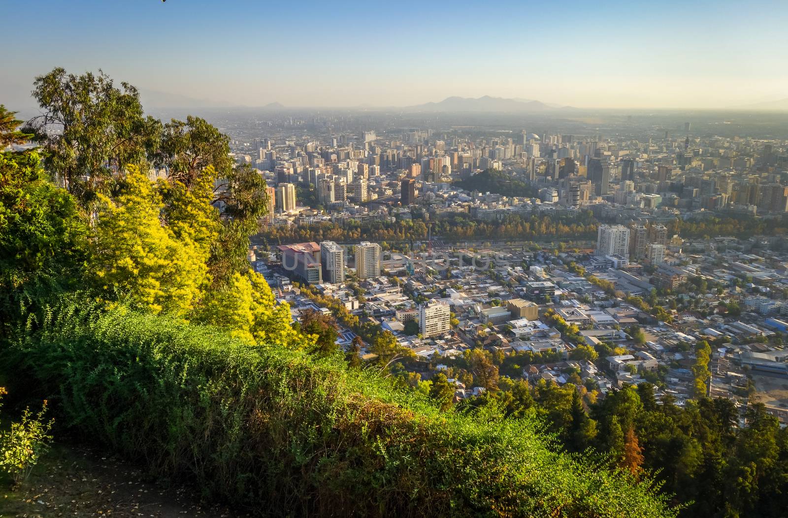 Santiago city aerial view, Chile by daboost