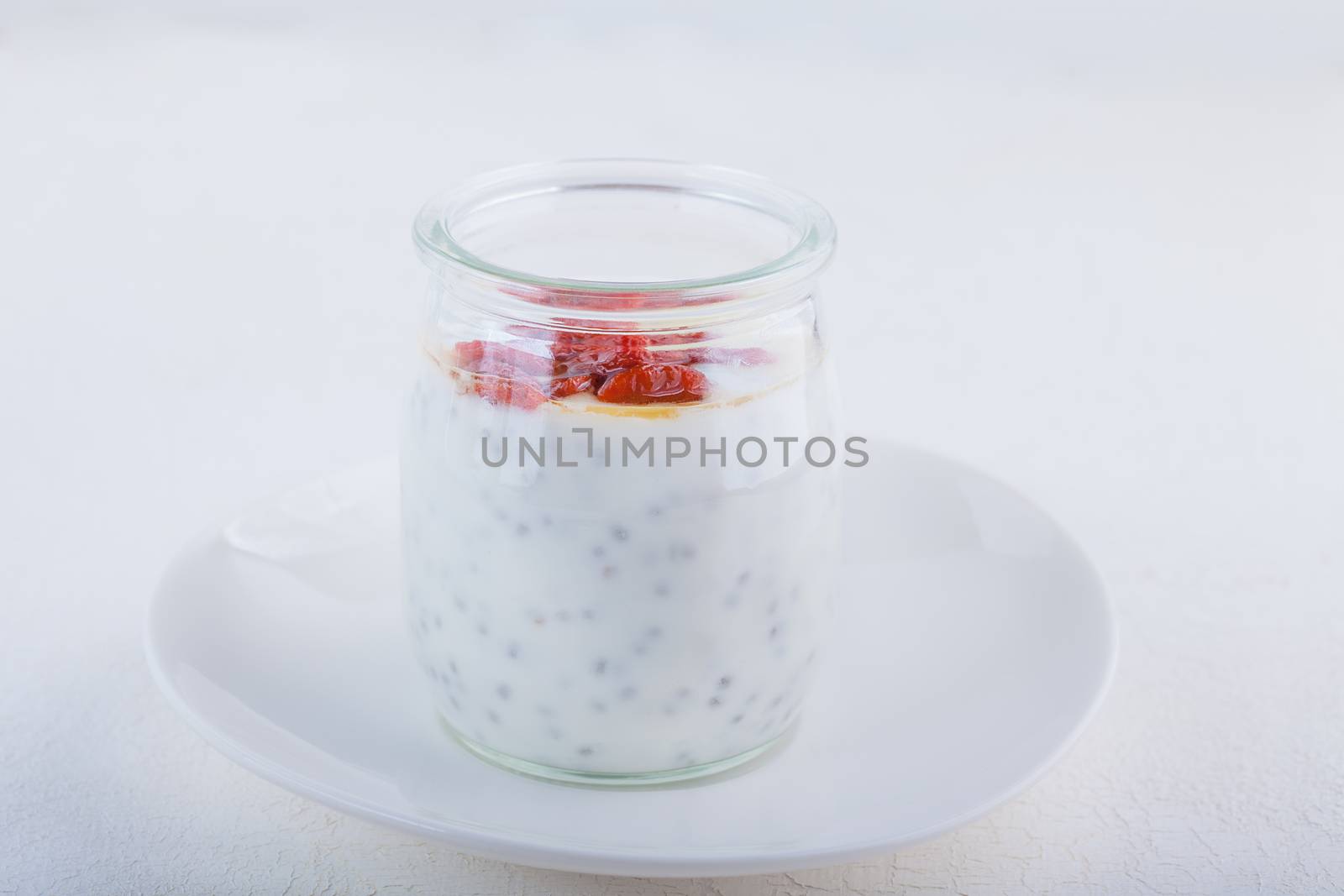Yoghurt with goji berries, chia seeds and honey by supercat67