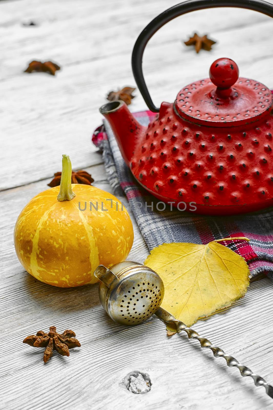 Still life with autumn tea by LMykola