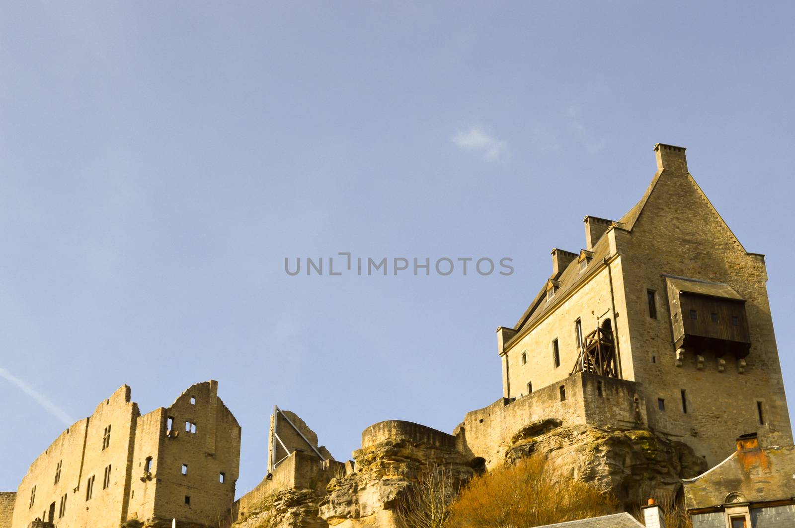 Ruins of the castle of Larochette in Luxembourg