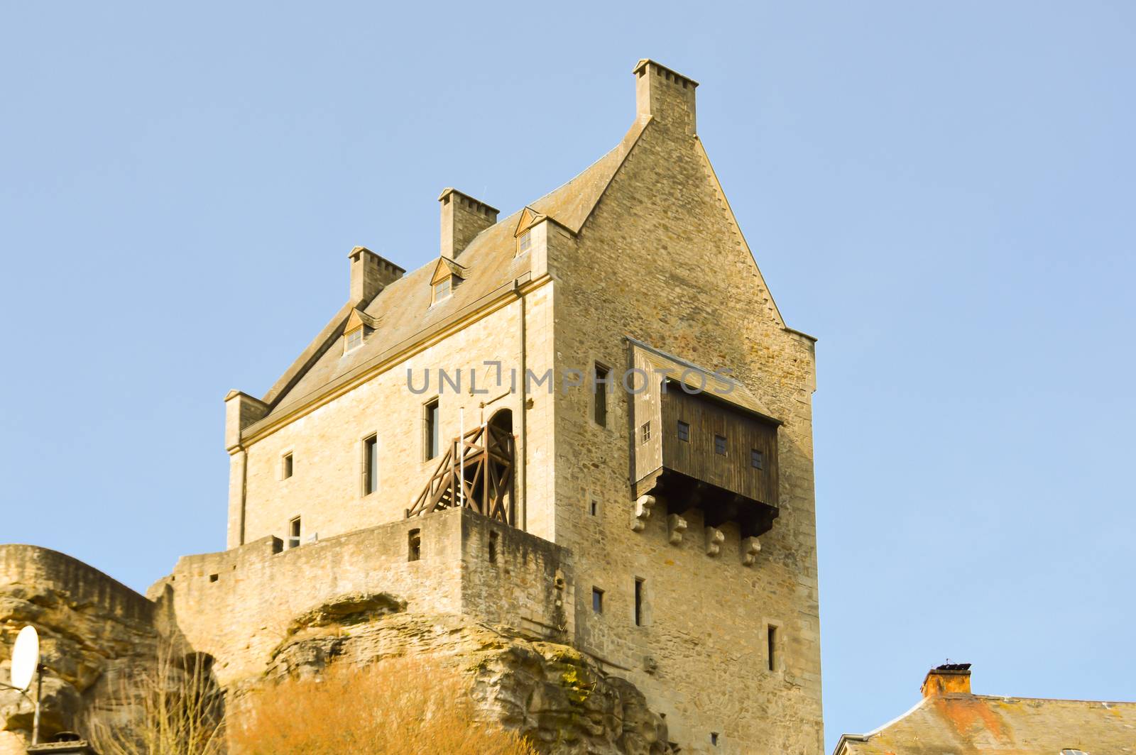 Ruins of the castle of Larochette in Luxembourg