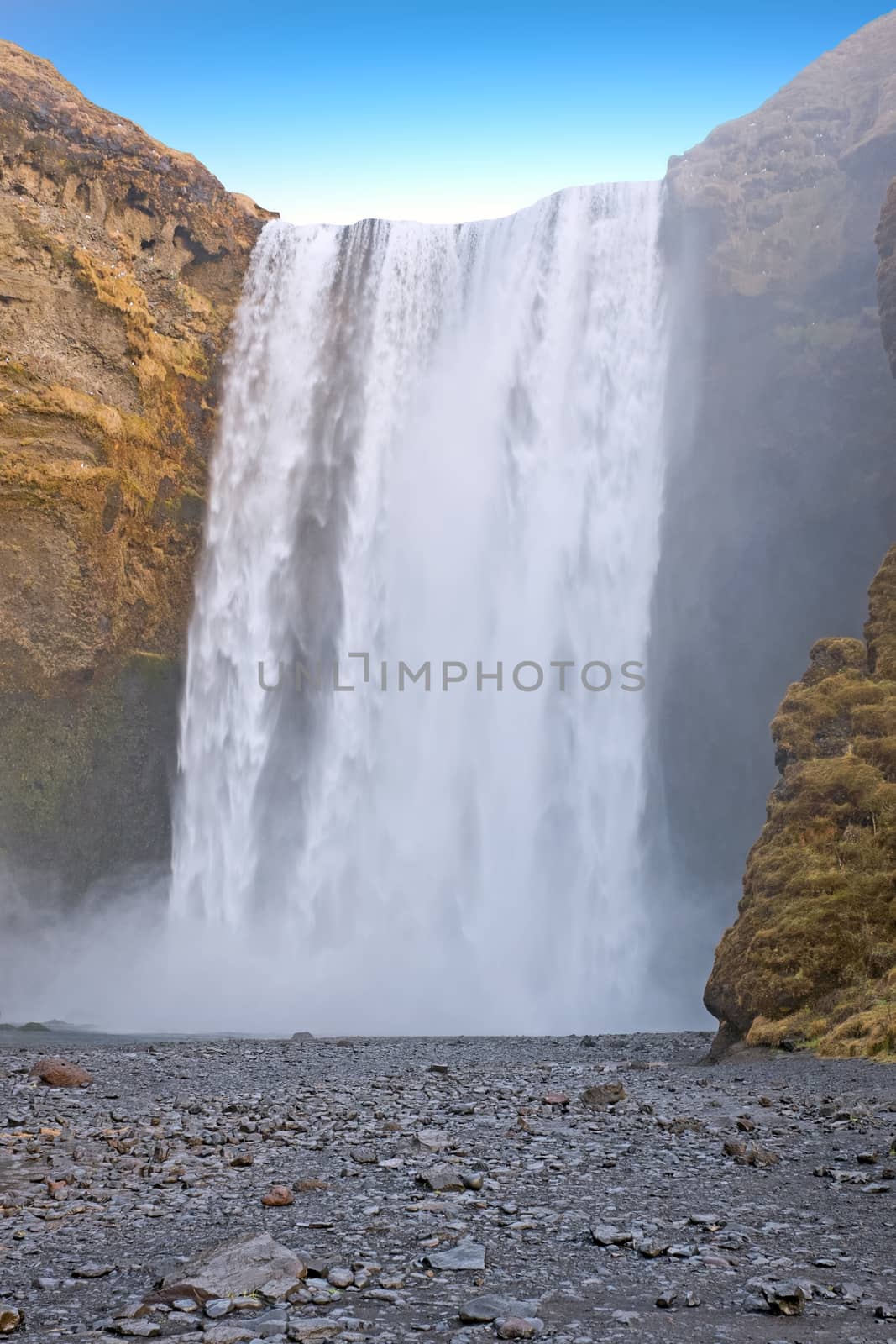 Waterfall Skogafoss in Iceland