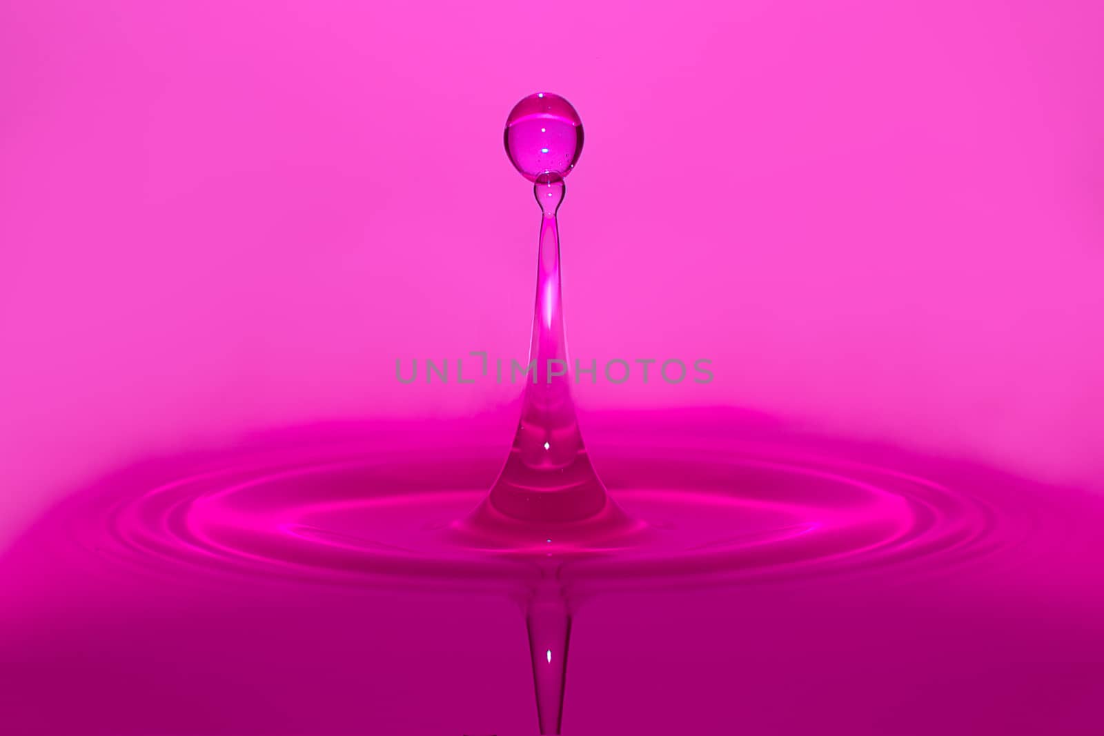 high speed purple water drop splashing 