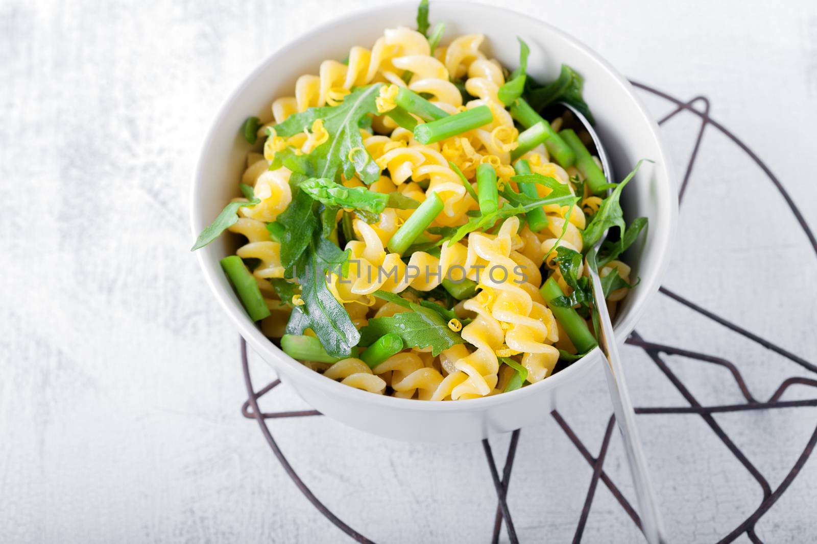 Pasta salad with asparagus and arugula by supercat67