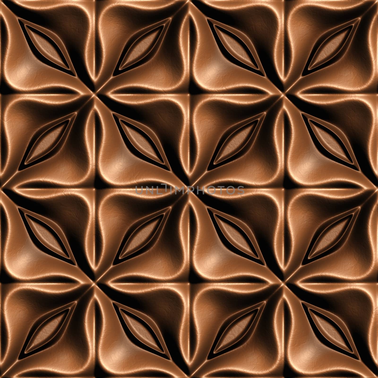 Brown Skin Illustrations, 3D seamless background pattern.