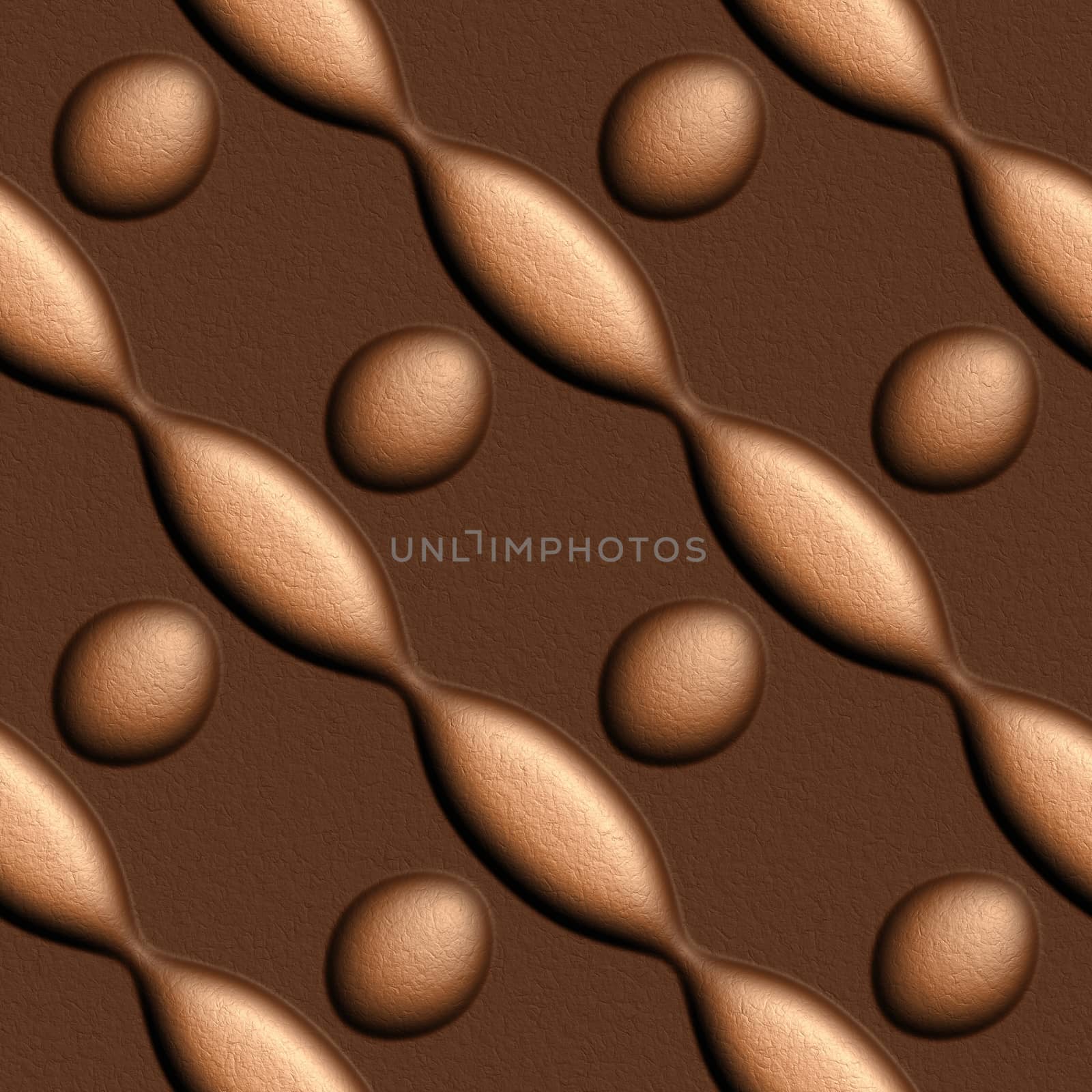 Brown Skin Illustrations, 3D seamless background pattern.