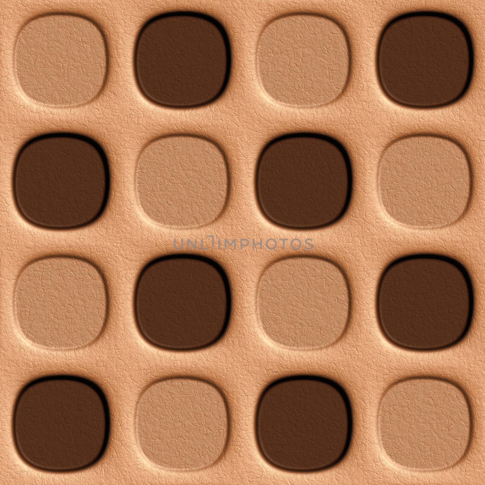 Brown Skin Illustrations, 3D seamless background pattern.