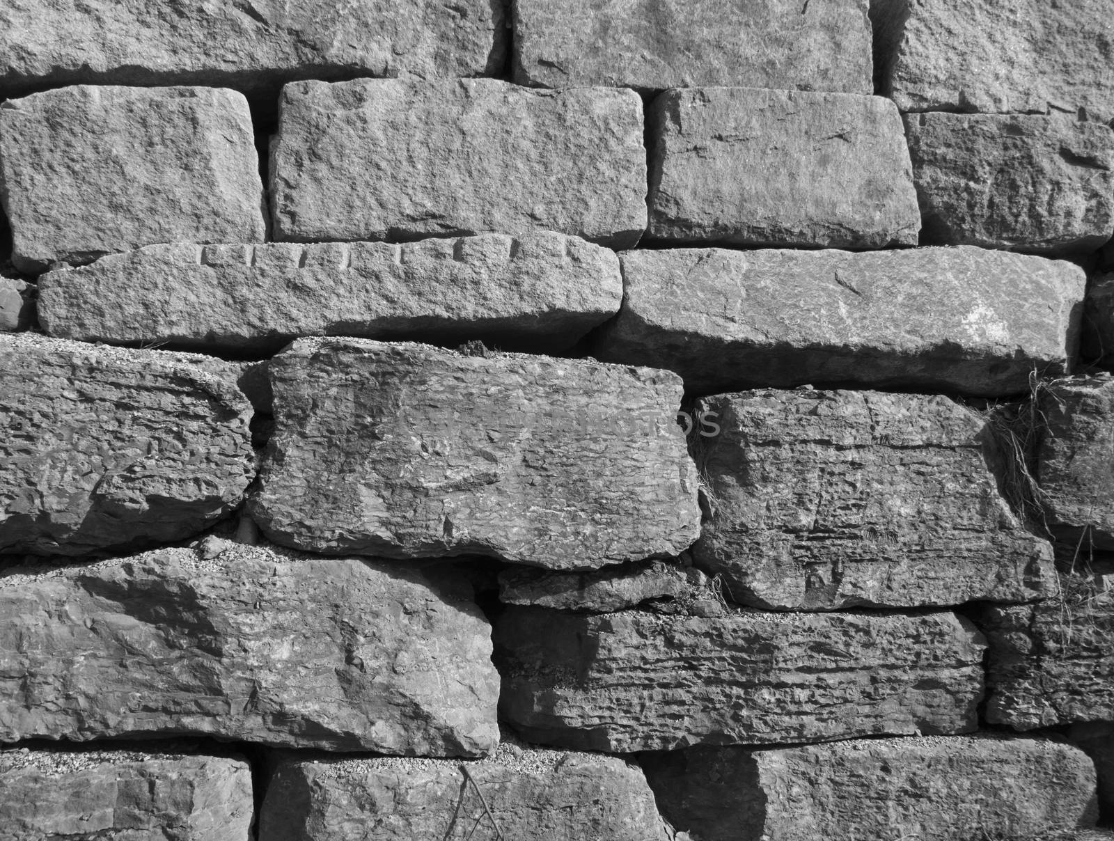 stone wall background with black and white stones