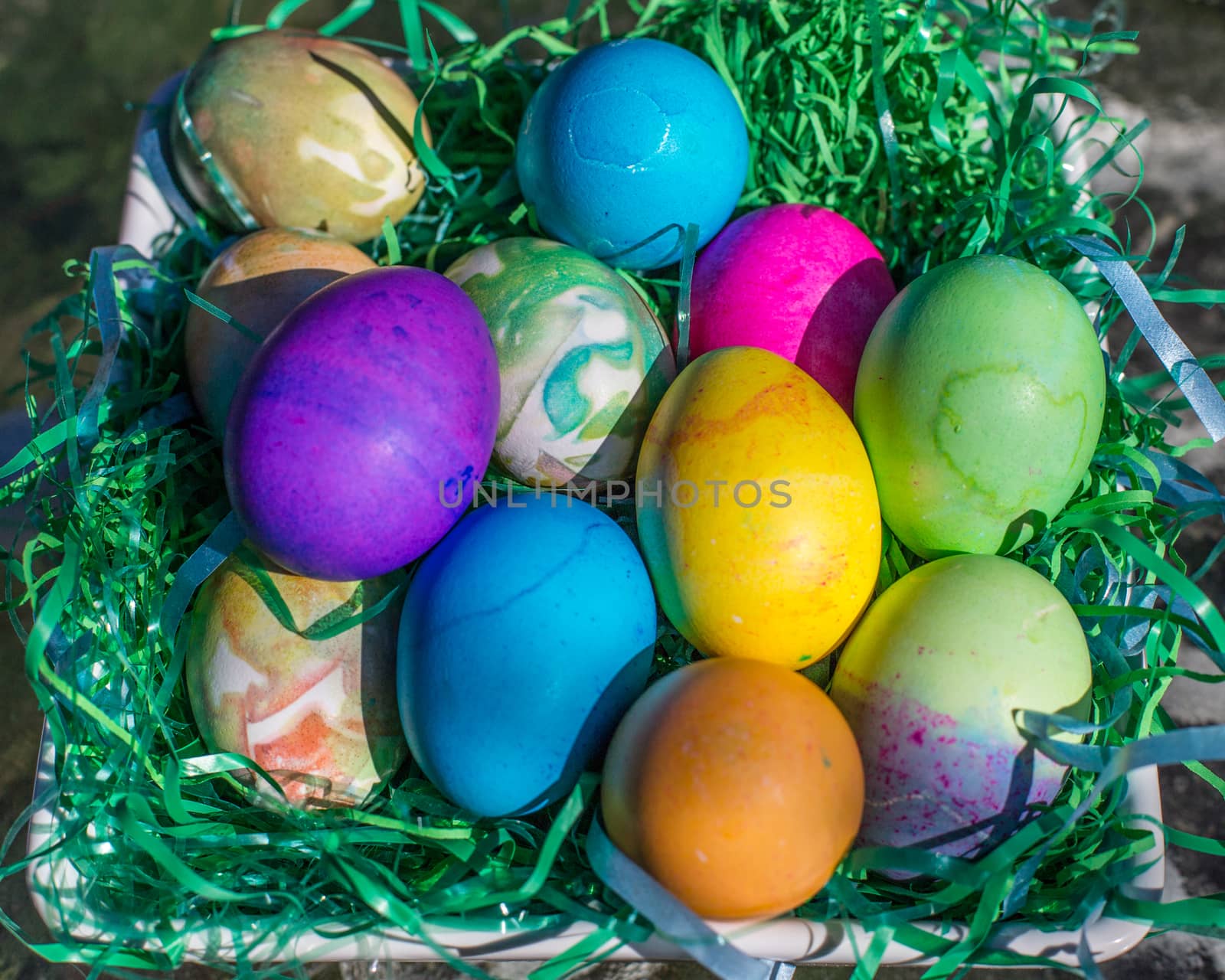 Multi colored easter eggs by johnborda