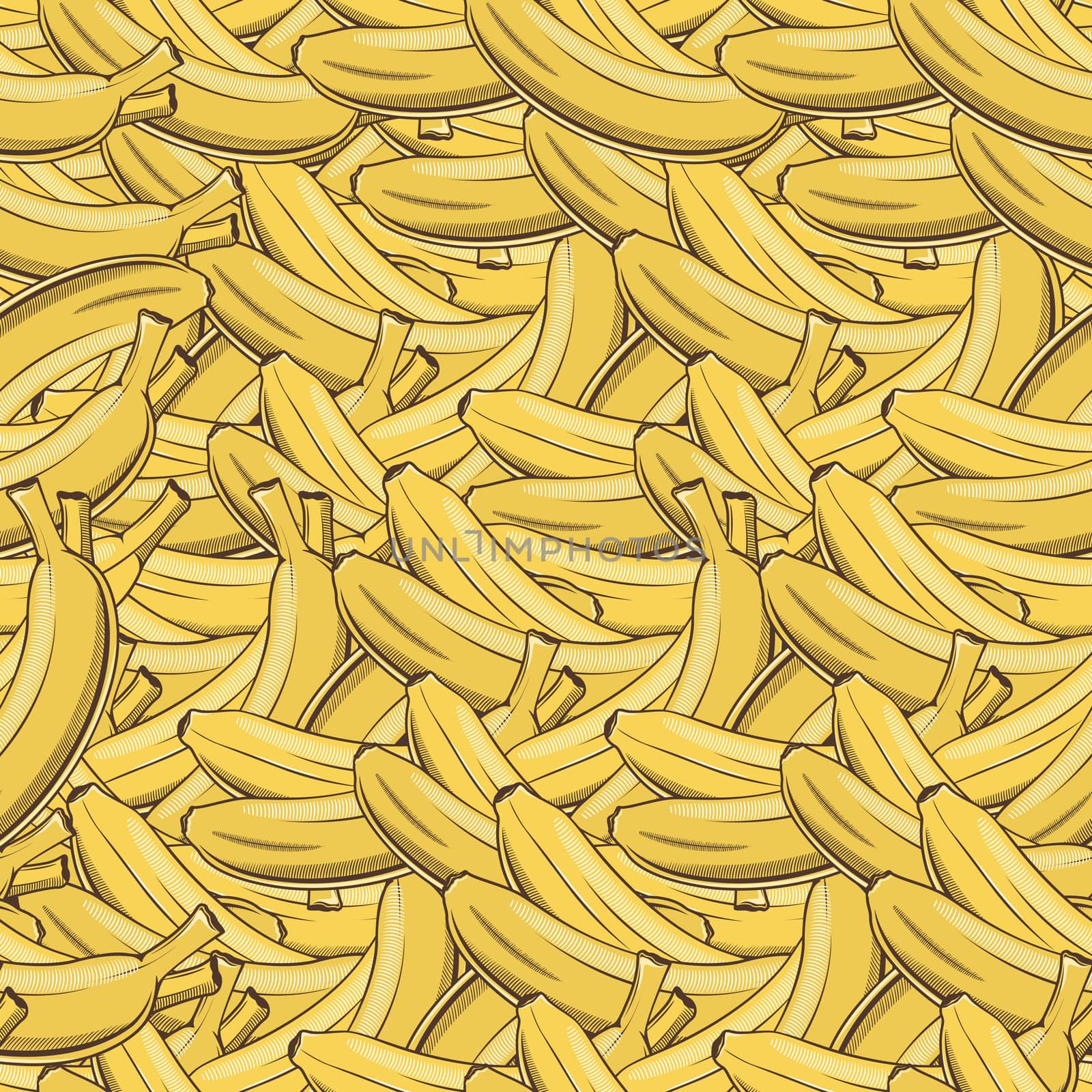 Vintage Banana Seamless Pattern by ConceptCafe
