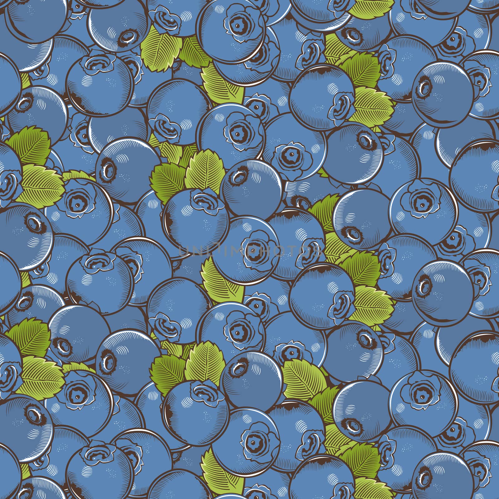 Vintage Bilberry Seamless Pattern by ConceptCafe