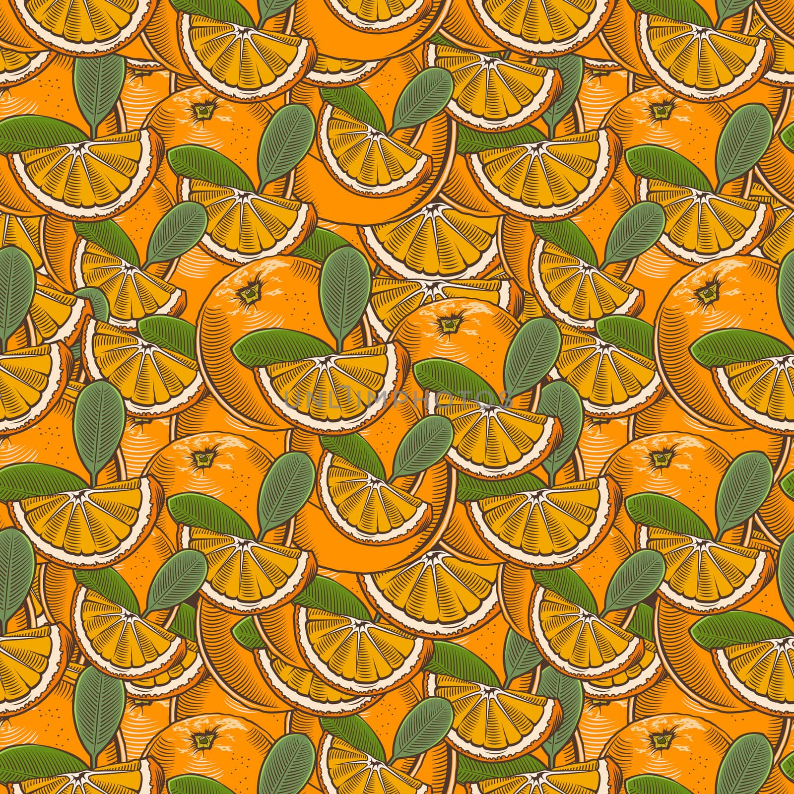 Vintage Orange Seamless Pattern by ConceptCafe