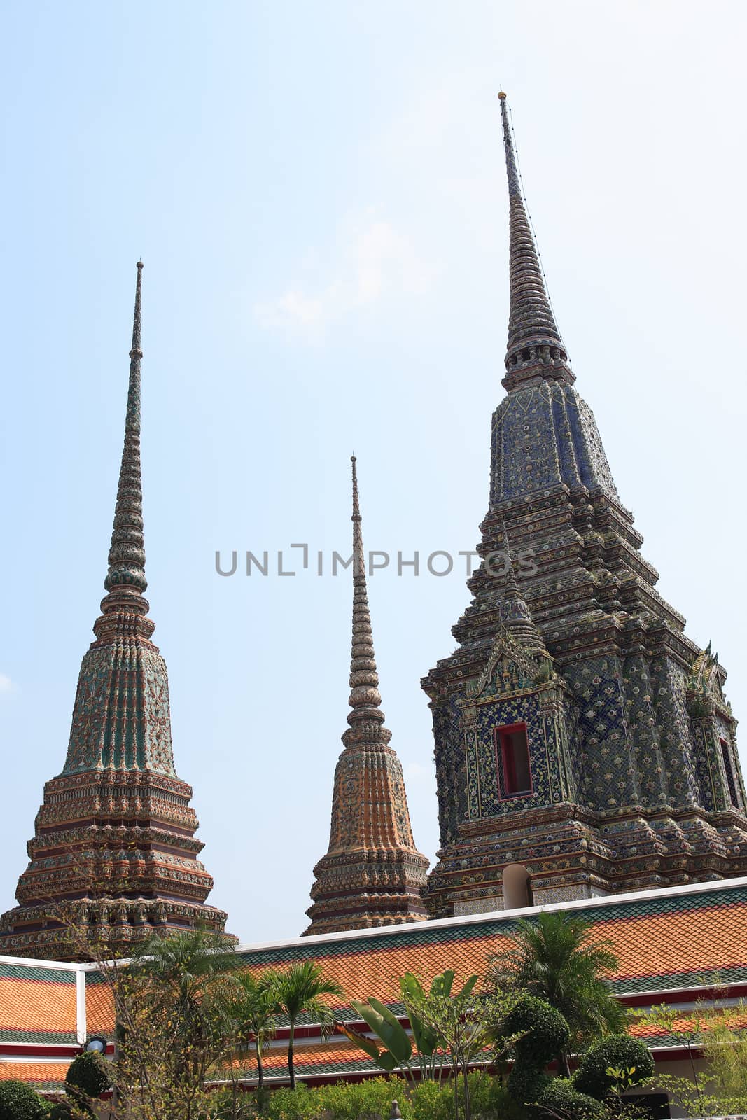 Temple of the Reclining Buddha Wat Pho in Bangkok, Thailand