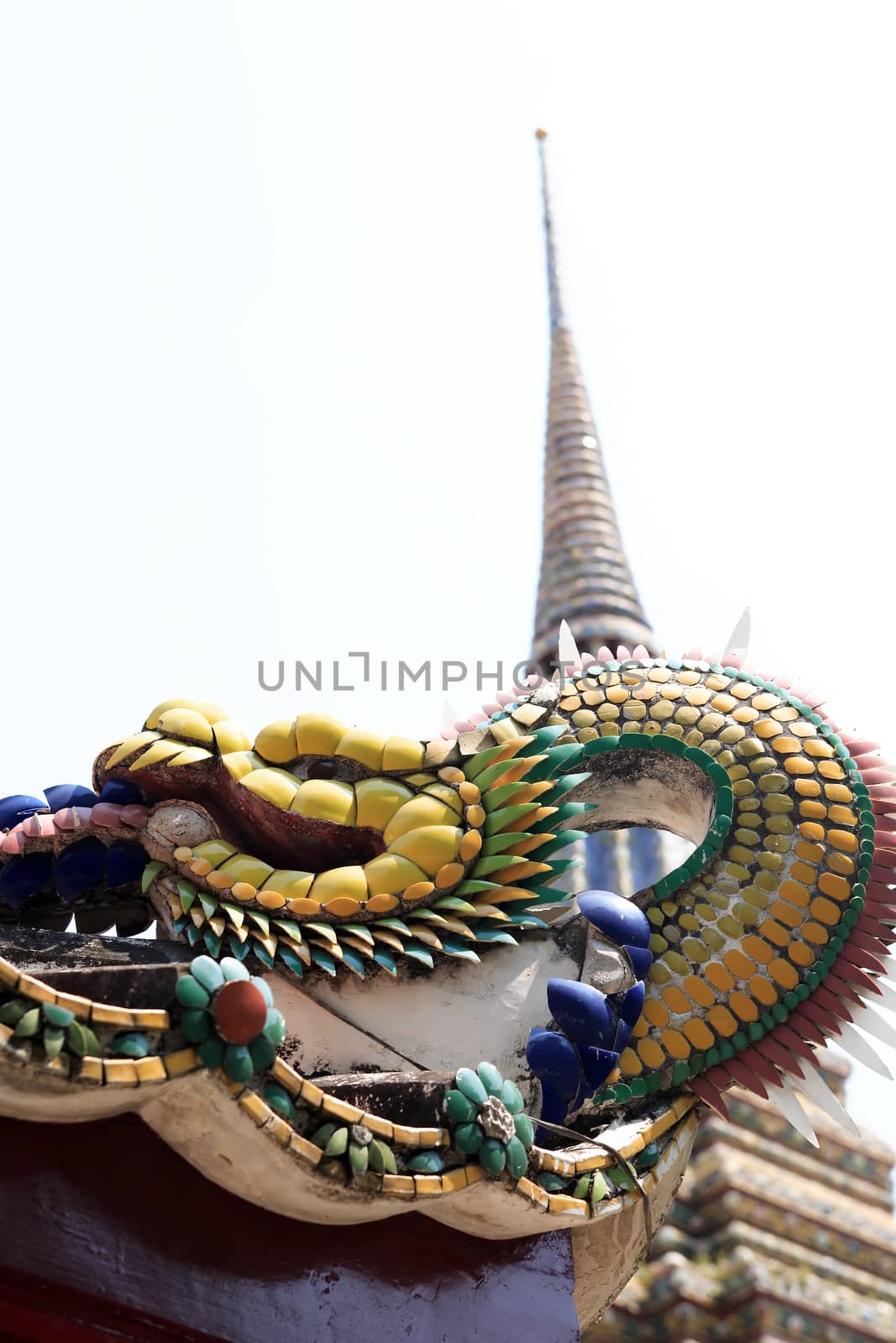 Temple of the Reclining Buddha Wat Pho in Bangkok, Thailand