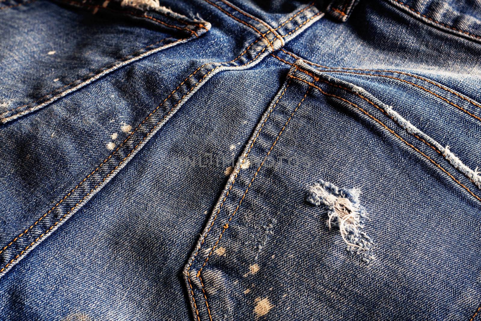 surface of old jeans. by start08