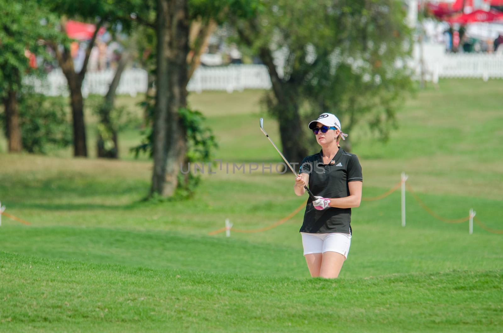 CHONBURI - FEBRUARY 27: Paula Creamer of USA in Honda LPGA Thailand 2016 at Siam Country Club, Pattaya Old Course on February 27, 2016 in Chonburi, Thailand.
