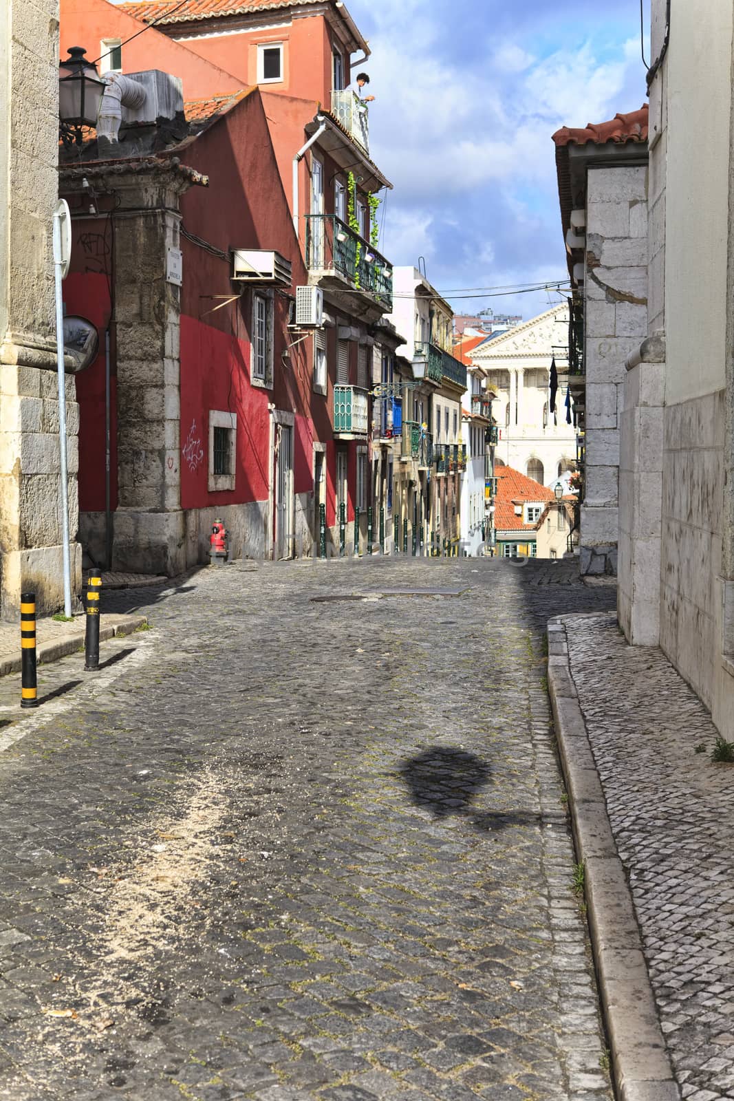Street  in old town of Lisbon, Portugal