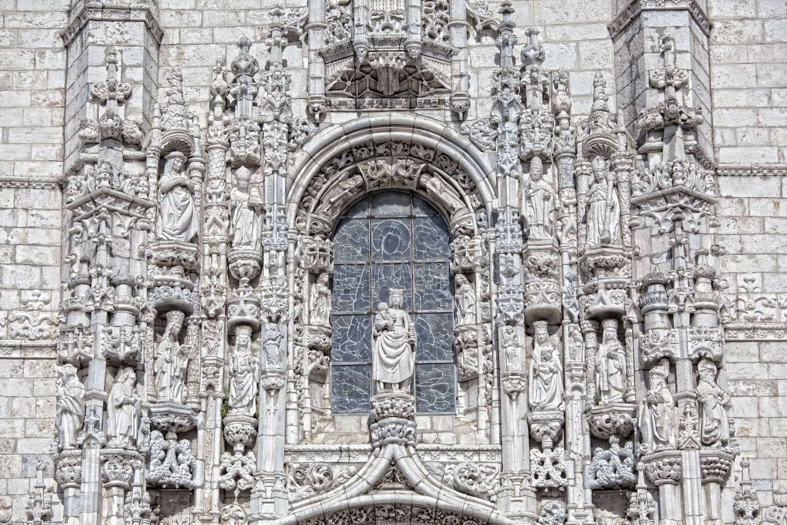 Lisbon - detail Jeronimos Monastery . UNESCO World Heritage Site