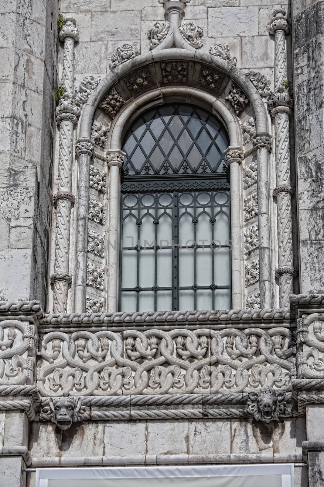 Lisbon - detail Jeronimos Monastery . UNESCO World Heritage Site