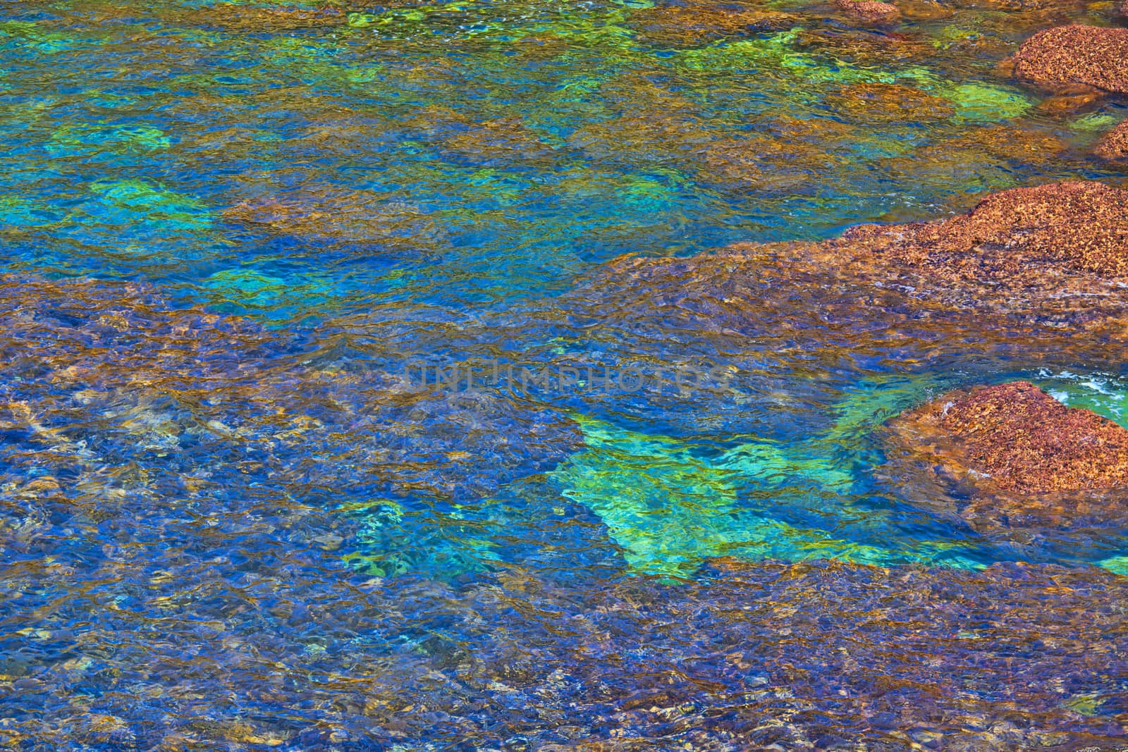 Rocky Coast Extending into the Sea