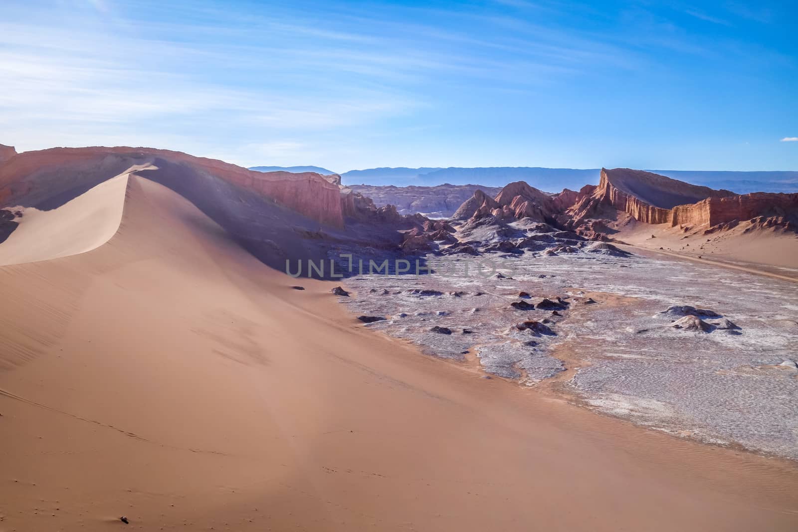 Sand dunes in Valle de la Luna, San Pedro de Atacama, Chile by daboost