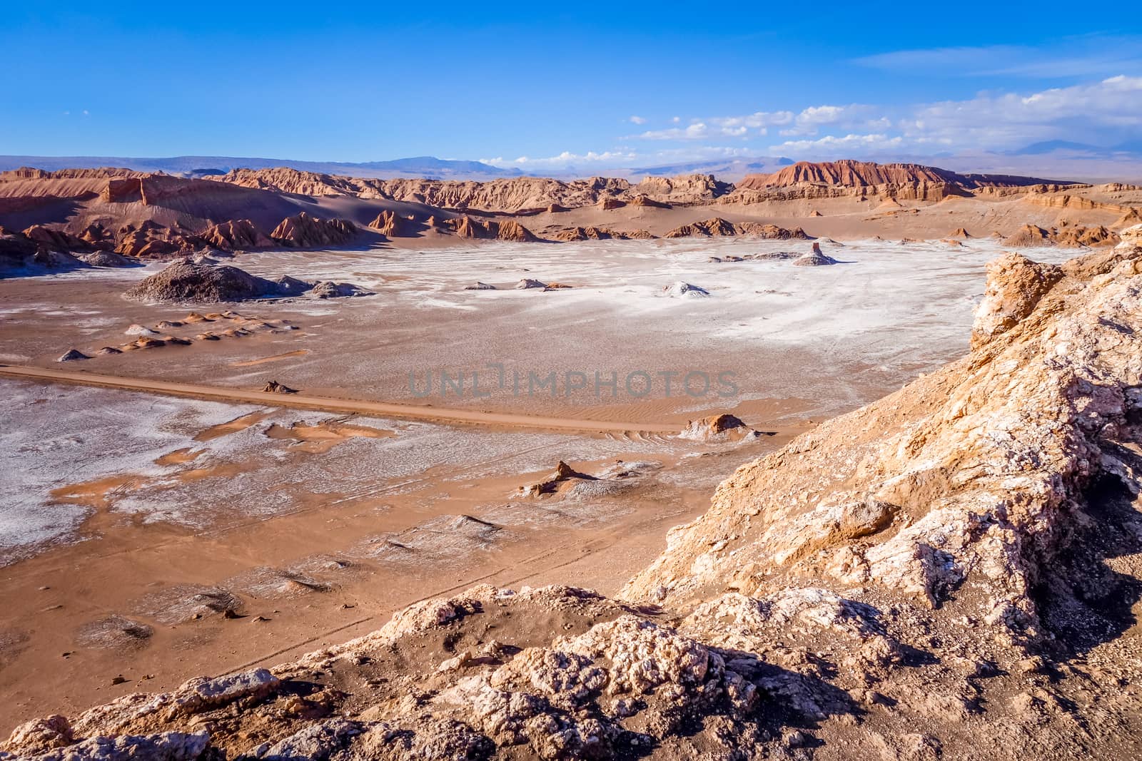 Valle de la Luna landscape in San Pedro de Atacama, Chile