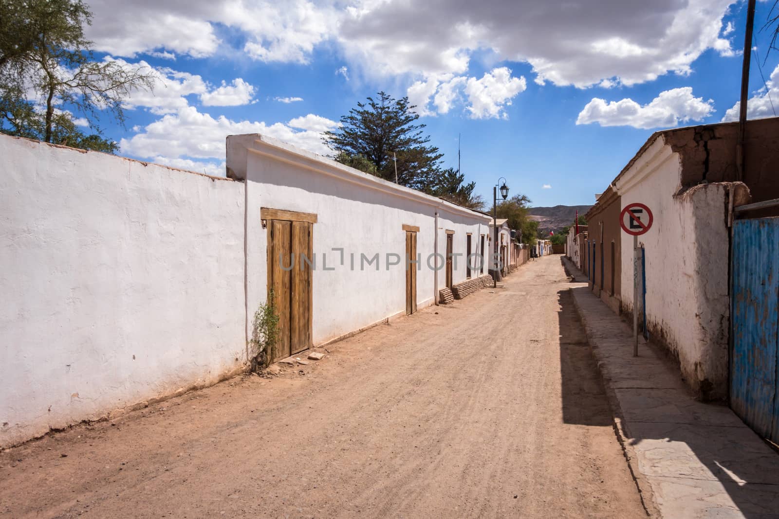 Street in the town of San Pedro de Atacama, Chile