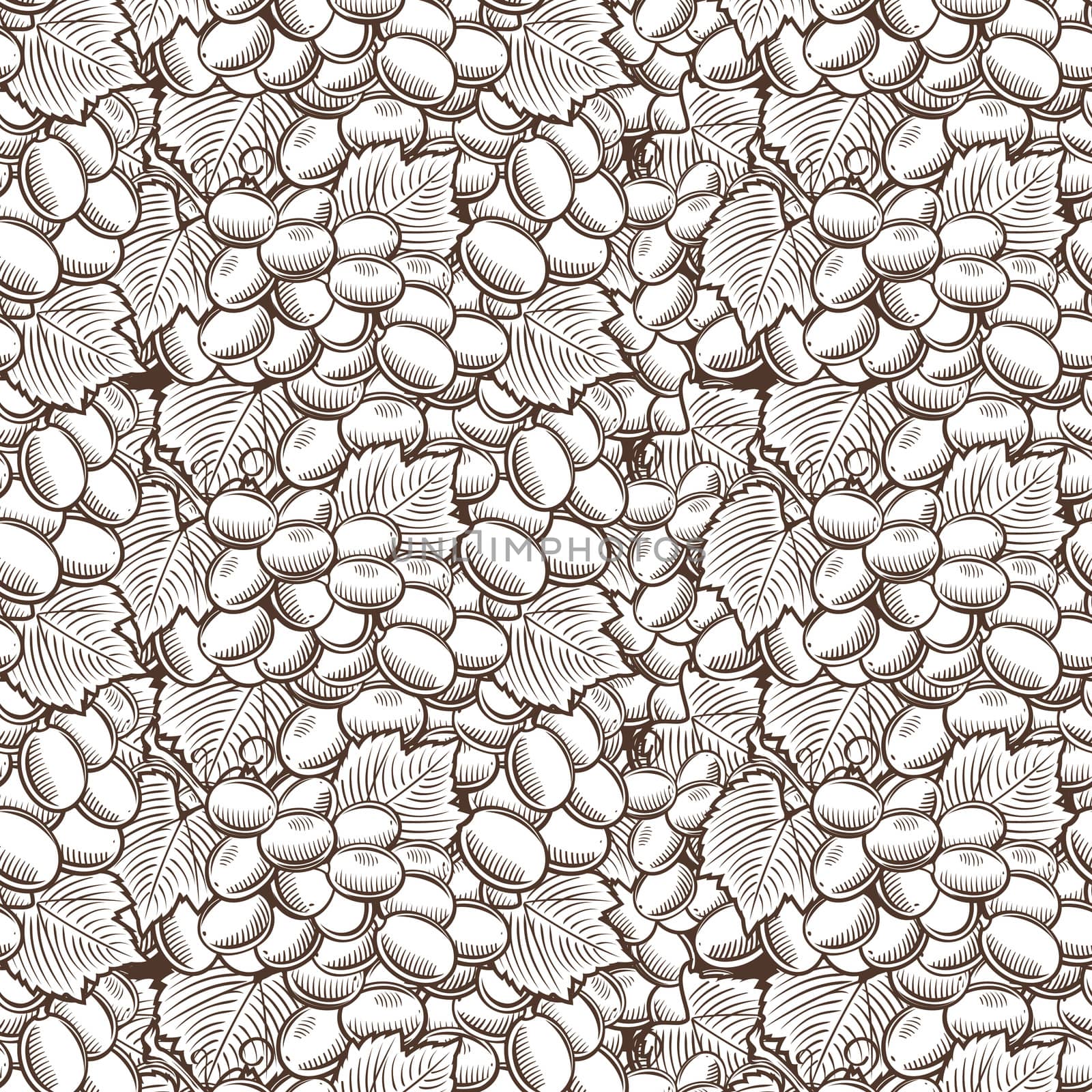 Vintage Grapes Seamless Pattern by ConceptCafe