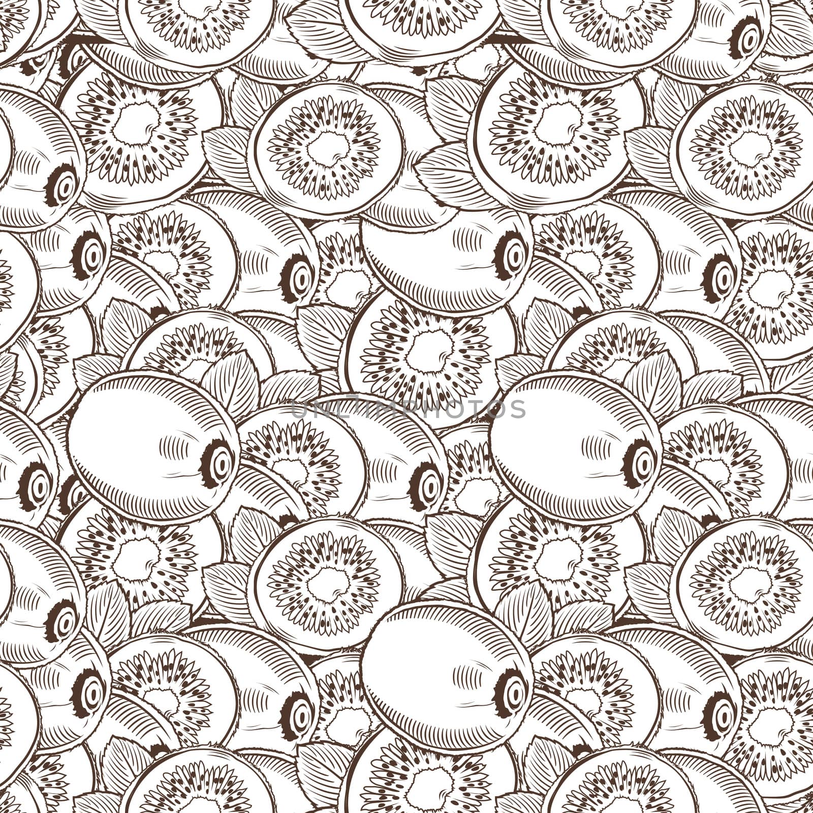 Vintage Kiwi Seamless Pattern by ConceptCafe