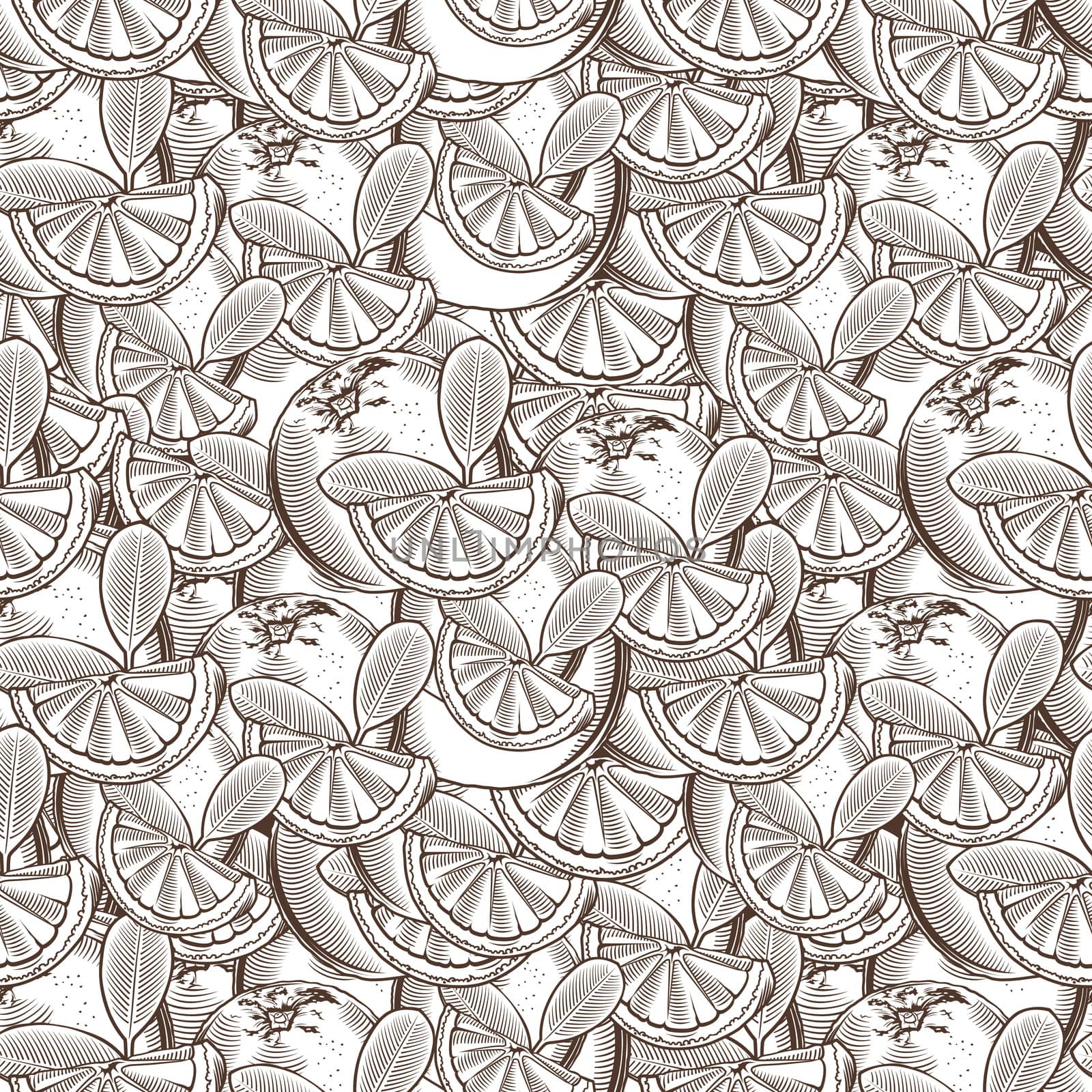 Vintage Orange Seamless Pattern by ConceptCafe