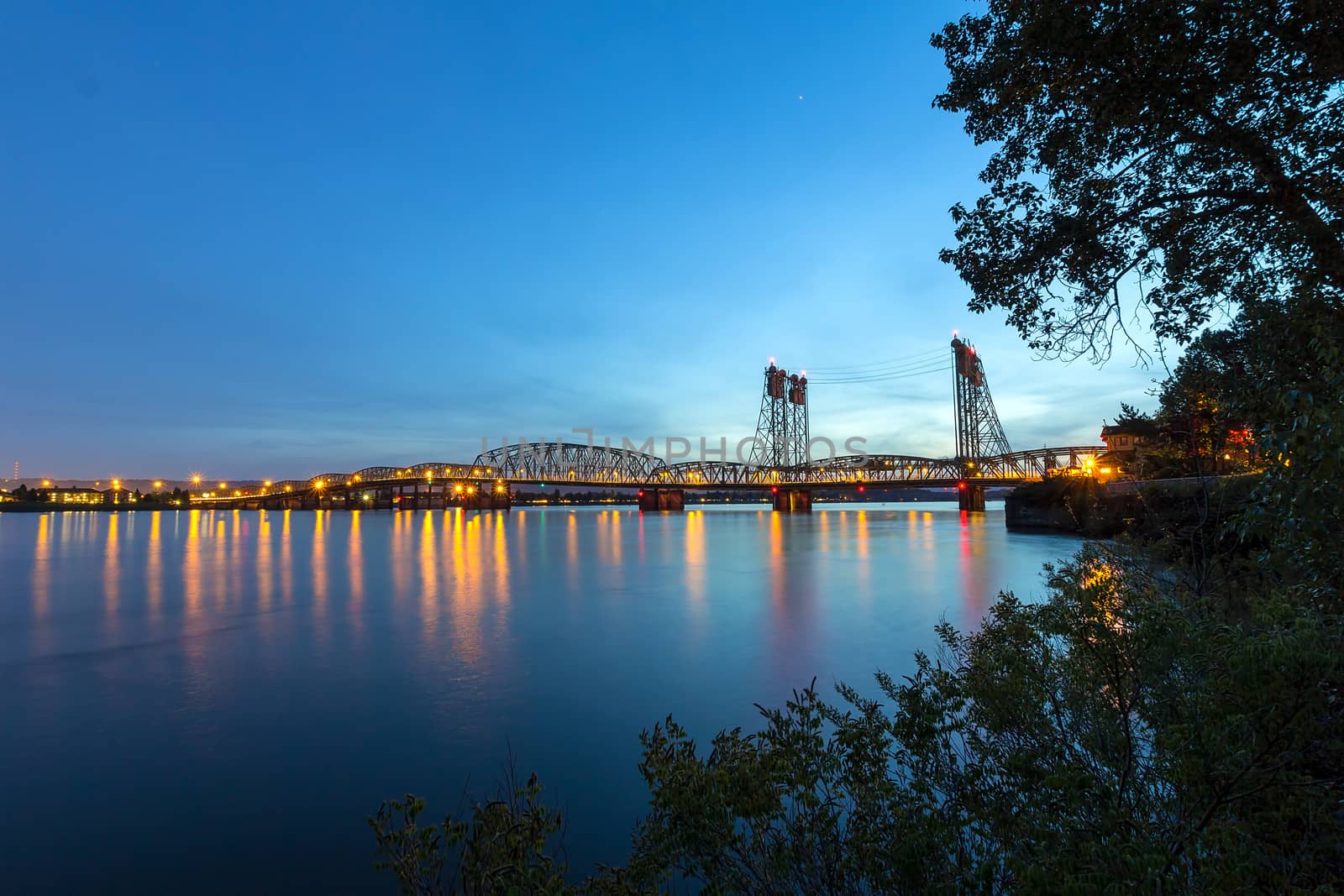Interstate Bridge over Columbia River at Dusk by Davidgn