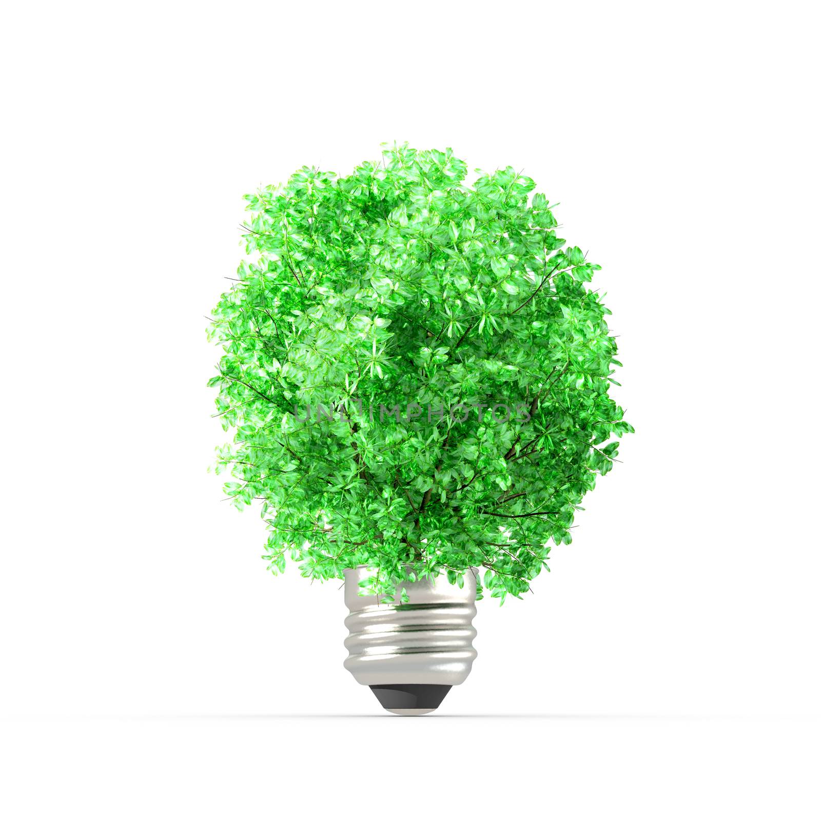 Concept of plant replacing the light bulb. by ytjo