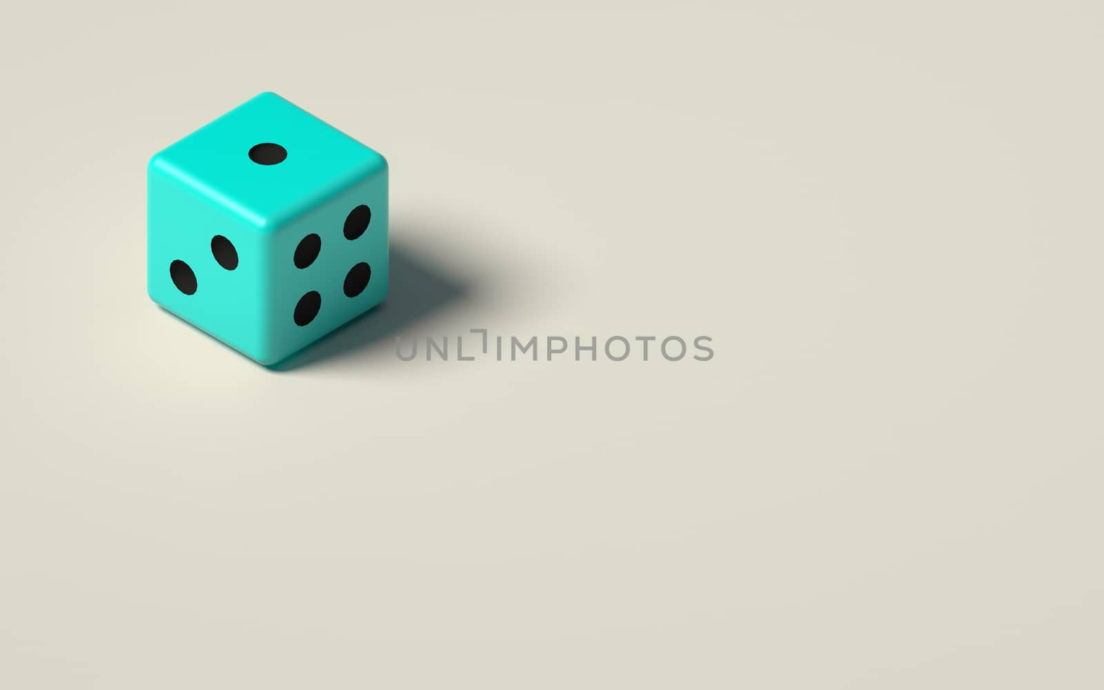 3D RENDERING OF DICE ISOLATED ON PLAIN BACKGROUND