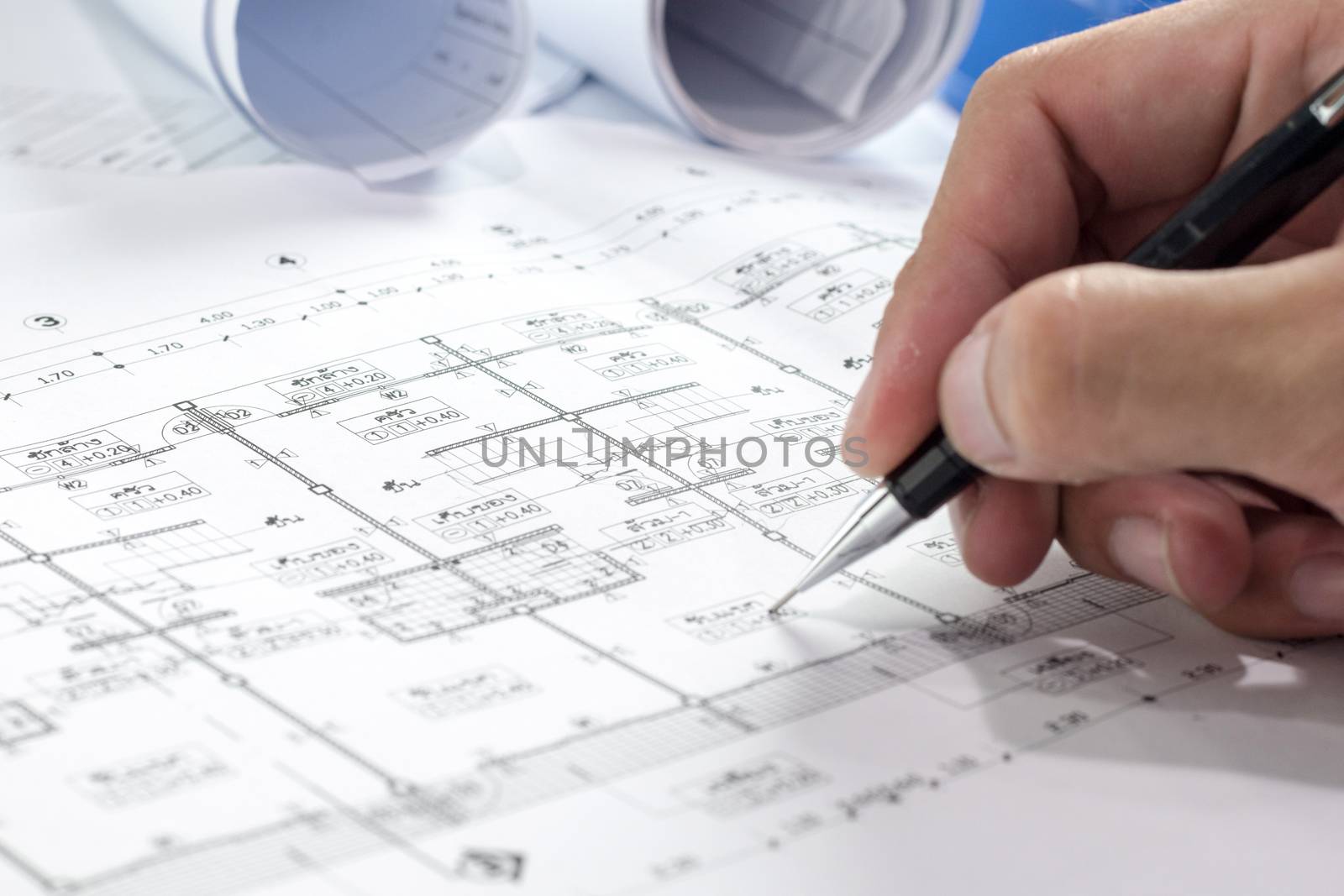 Engineering diagram blueprint paper drafting project sketch arch by dfrsce