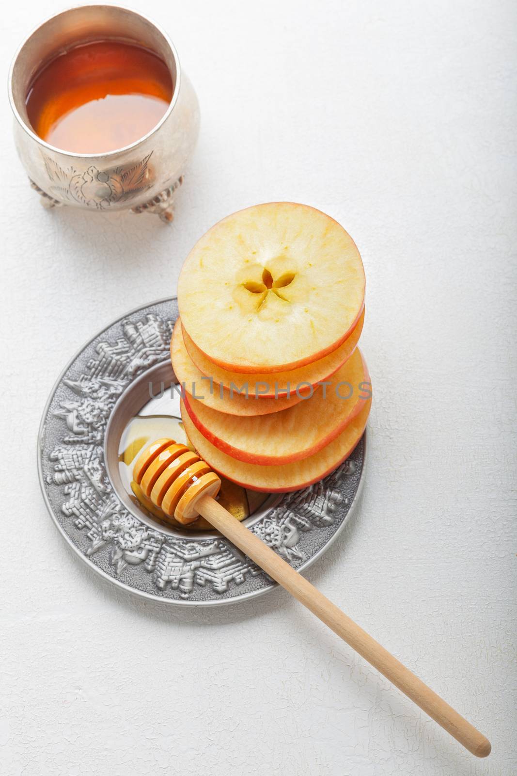 Honey and apples for Rosh Hashanah  by supercat67